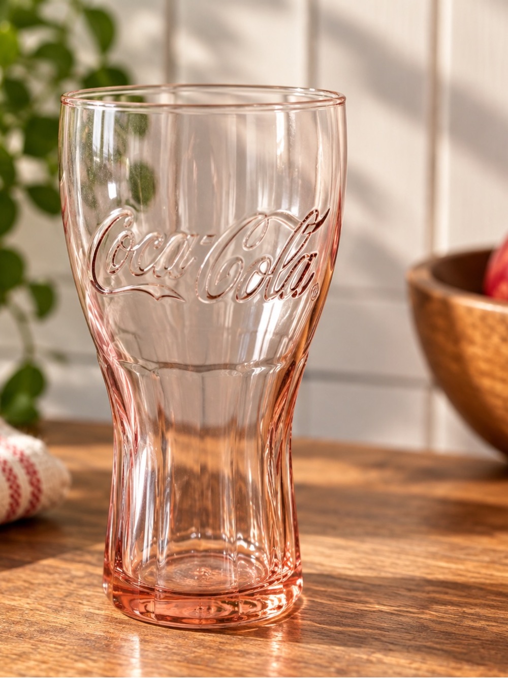 Pink Coca-Cola Glass